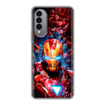 Силиконовый чехол на Wiko T50 с принтом Железный человек Ironman