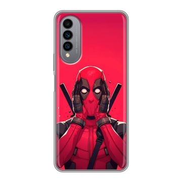 Силиконовый чехол на Wiko T50 с принтом Дедпул Deadpool Силиконовый чехол на Wiko T50 с принтом Дедпул Deadpool