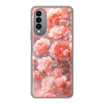 Силиконовый чехол на Wiko T50 с принтом Розы цветы