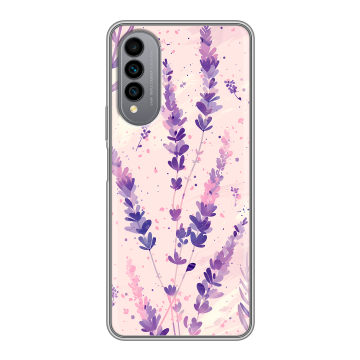 Силиконовый чехол на Wiko T50 с принтом цветы лаванда
