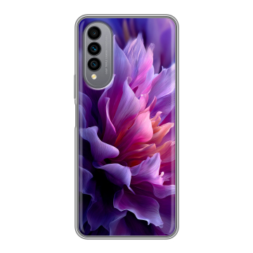 Силиконовый чехол на Wiko T50 с принтом женский цветы
