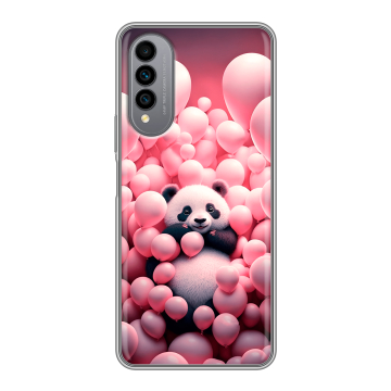 Силиконовый чехол на Wiko T50 с принтом Панда Силиконовый чехол на Wiko T50 с принтом Панда