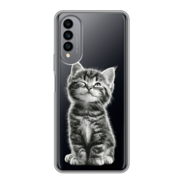 Силиконовый чехол на Wiko T50 с принтом Котенок