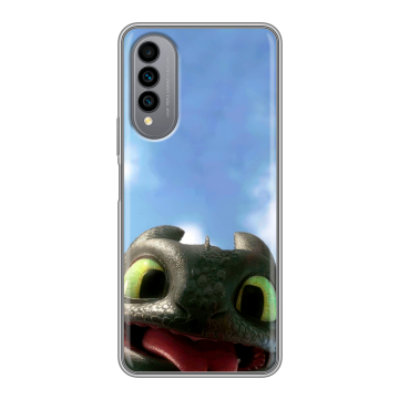Силиконовый чехол на Wiko T50 с принтом Как приручить дракона