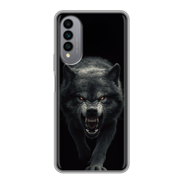 Силиконовый чехол на Wiko T50 с принтом Волк