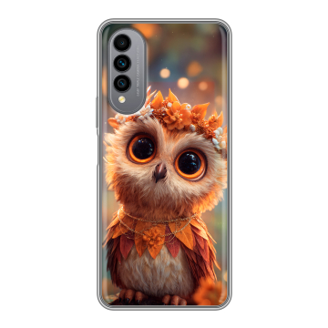 Силиконовый чехол на Wiko T50 с принтом Милая сова Силиконовый чехол на Wiko T50 с принтом Милая сова