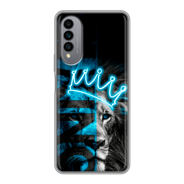 Силиконовый чехол на Wiko T50 с принтом Король лев Силиконовый чехол на Wiko T50 с принтом Король лев