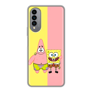 Силиконовый чехол на Wiko T50 с принтом Спанч боб Спанчбоб