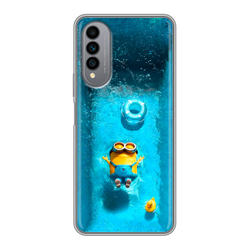 Силиконовый чехол на Wiko T50 с принтом Миньоны