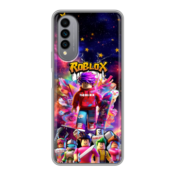Силиконовый чехол на Wiko T50 с принтом Roblox Роблокс