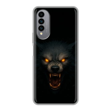 Силиконовый чехол на Wiko T50 с принтом Волк Силиконовый чехол на Wiko T50 с принтом Волк