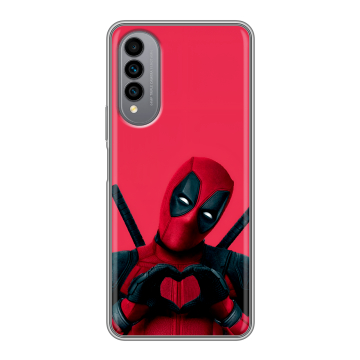 Силиконовый чехол на Wiko T50 с принтом Дедпул Deadpool Силиконовый чехол на Wiko T50 с принтом Дедпул Deadpool