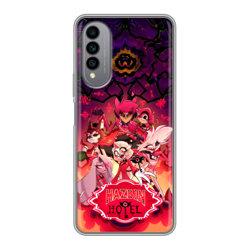 Силиконовый чехол на Wiko T50 с принтом Hazbin Hotel Отель Хазбин