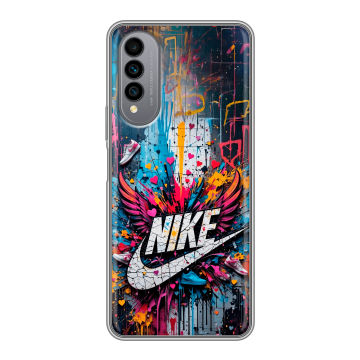 Силиконовый чехол на Wiko T50 с принтом Nike Найк Силиконовый чехол на Wiko T50 с принтом Nike Найк