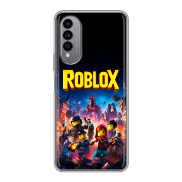 Силиконовый чехол на Wiko T50 с принтом Roblox Роблокс