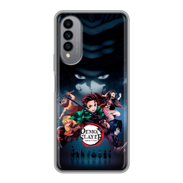 Силиконовый чехол на Wiko T50 с принтом Demon Slayer Клинок рассекающий демонов Силиконовый чехол на Wiko T50 с принтом Demon Slayer Клинок рассекающий демонов