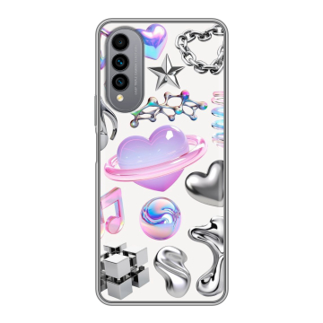 Силиконовый чехол на Wiko T50 с принтом Y2K