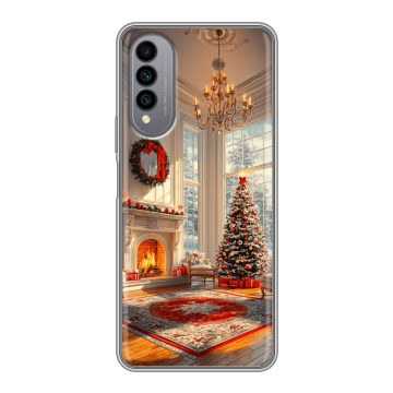 Силиконовый чехол на Wiko T50 с принтом Новый год Силиконовый чехол на Wiko T50 с принтом Новый год