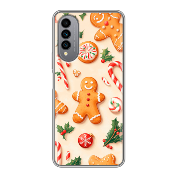 Силиконовый чехол на Wiko T50 с принтом Новый год Силиконовый чехол на Wiko T50 с принтом Новый год