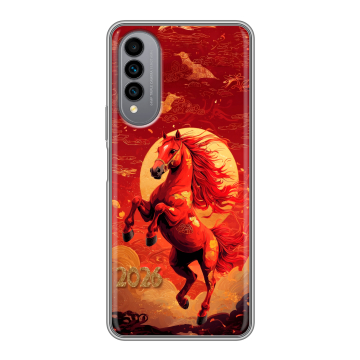 Силиконовый чехол на Wiko T50 с принтом Новый год Силиконовый чехол на Wiko T50 с принтом Новый год