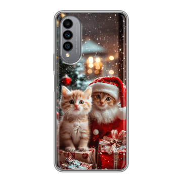 Силиконовый чехол на Wiko T50 с принтом Новый год Силиконовый чехол на Wiko T50 с принтом Новый год