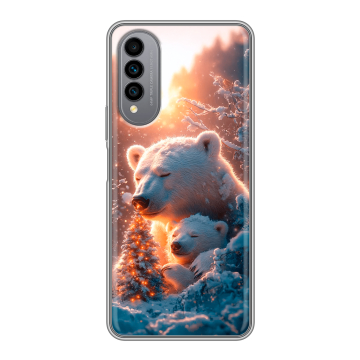 Силиконовый чехол на Wiko T50 с принтом Новый год Силиконовый чехол на Wiko T50 с принтом Новый год
