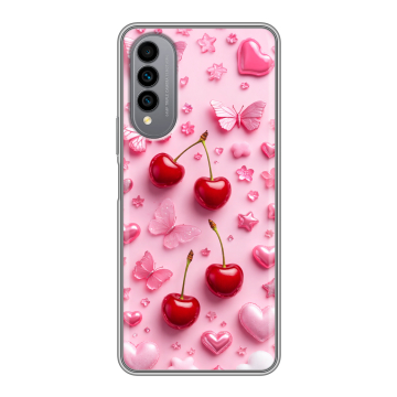 Силиконовый чехол на Wiko T50 с принтом для девочек