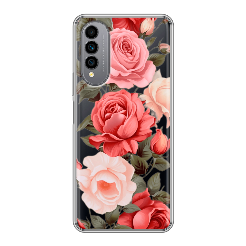 Силиконовый чехол на Wiko T50 с принтом Розы Силиконовый чехол на Wiko T50 с принтом Розы