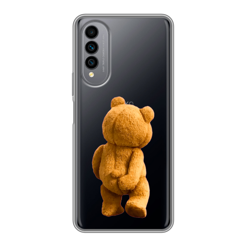 Силиконовый чехол на Wiko T50 с принтом Медведь Силиконовый чехол на Wiko T50 с принтом Медведь