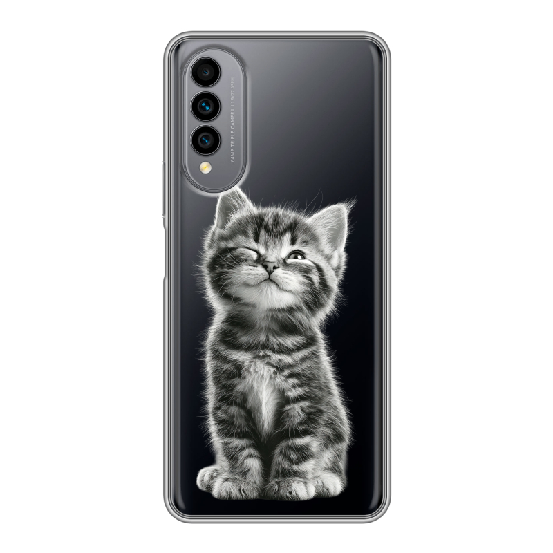 Силиконовый чехол на Wiko T50 с принтом Котенок Силиконовый чехол на Wiko T50 с принтом Котенок