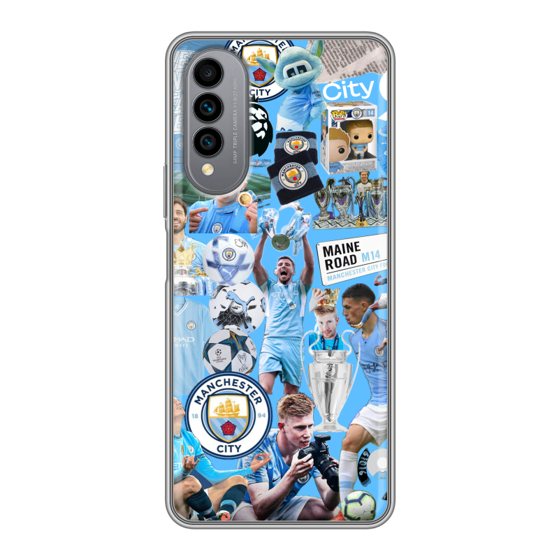 Силиконовый чехол на Wiko T50 с принтом Man City Манчестер Сити Силиконовый чехол на Wiko T50 с принтом Man City Манчестер Сити
