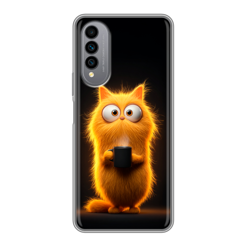 Силиконовый чехол на Wiko T50 с принтом Смешной кот Силиконовый чехол на Wiko T50 с принтом Смешной кот