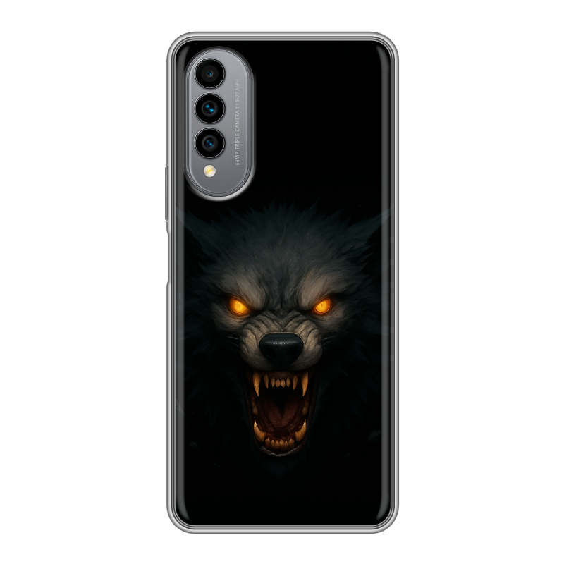 Силиконовый чехол на Wiko T50 с принтом Волк Силиконовый чехол на Wiko T50 с принтом Волк