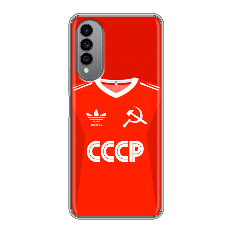 Силиконовый чехол на Wiko T50 с принтом Флаг Герб СССР Силиконовый чехол на Wiko T50 с принтом Флаг Герб СССР