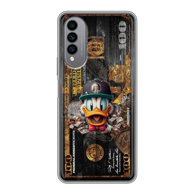 Силиконовый чехол на Wiko T50 с принтом Дональд Дак Доллар Силиконовый чехол на Wiko T50 с принтом Дональд Дак Доллар