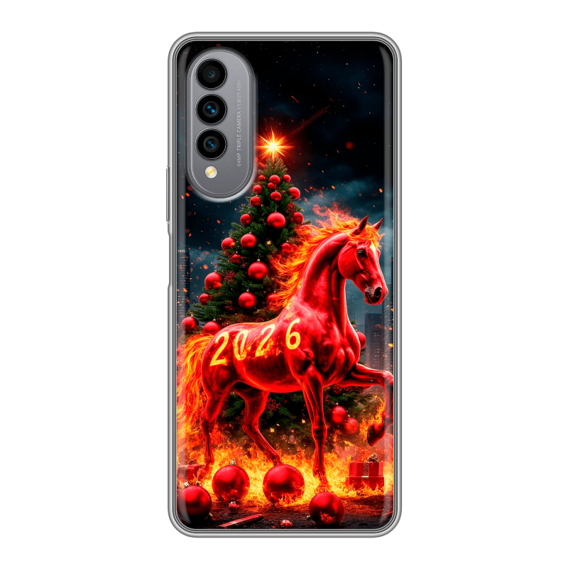 Силиконовый чехол на Wiko T50 с принтом Новый год Силиконовый чехол на Wiko T50 с принтом Новый год