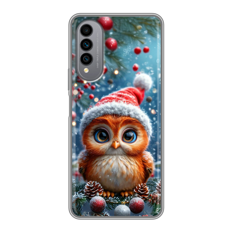 Силиконовый чехол на Wiko T50 с принтом Новый год Силиконовый чехол на Wiko T50 с принтом Новый год