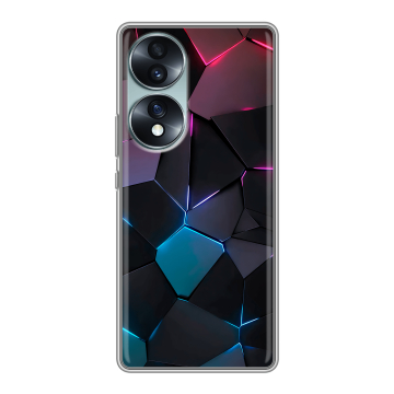 Силиконовый чехол на Huawei Honor 70 с принтом Геометрия неона Силиконовый чехол на Huawei Honor 70 с принтом Геометрия неона