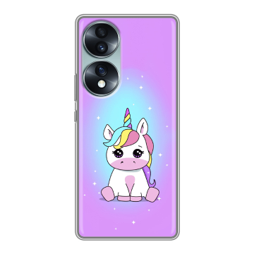 Силиконовый чехол на Huawei Honor 70 с принтом Единорог Силиконовый чехол на Huawei Honor 70 с принтом Единорог