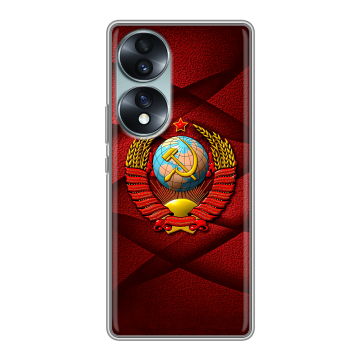 Силиконовый чехол на Huawei Honor 70 с принтом Герб СССР Силиконовый чехол на Huawei Honor 70 с принтом Герб СССР