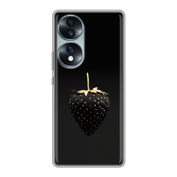 Силиконовый чехол на Huawei Honor 70 с принтом Черная клубника Силиконовый чехол на Huawei Honor 70 с принтом Черная клубника