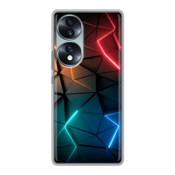 Силиконовый чехол на Huawei Honor 70 с принтом Абстракция неон Силиконовый чехол на Huawei Honor 70 с принтом Абстракция неон