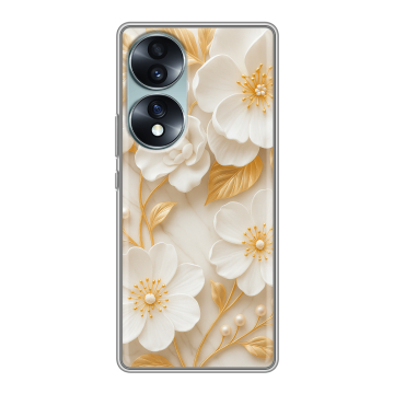 Силиконовый чехол на Huawei Honor 70 с принтом Цветы Силиконовый чехол на Huawei Honor 70 с принтом Цветы