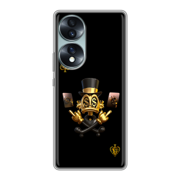 Силиконовый чехол на Huawei Honor 70 с принтом Золотой скрудж макдак Силиконовый чехол на Huawei Honor 70 с принтом Золотой скрудж макдак
