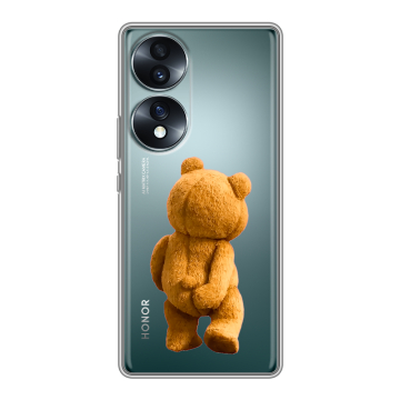 Силиконовый чехол на Huawei Honor 70 с принтом Медведь Силиконовый чехол на Huawei Honor 70 с принтом Медведь