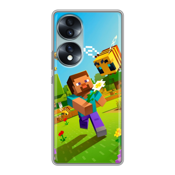 Силиконовый чехол на Huawei Honor 70 с принтом Майнкрафт Minecraft Силиконовый чехол на Huawei Honor 70 с принтом Майнкрафт Minecraft
