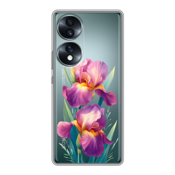 Силиконовый чехол на Huawei Honor 70 с принтом Цветы орхидеи