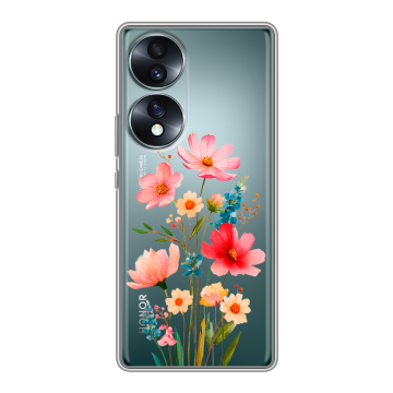 Силиконовый чехол на Huawei Honor 70 с принтом Цветы