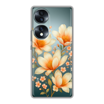 Силиконовый чехол на Huawei Honor 70 с принтом Цветы