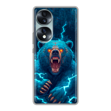 Силиконовый чехол на Huawei Honor 70 с принтом Медведь